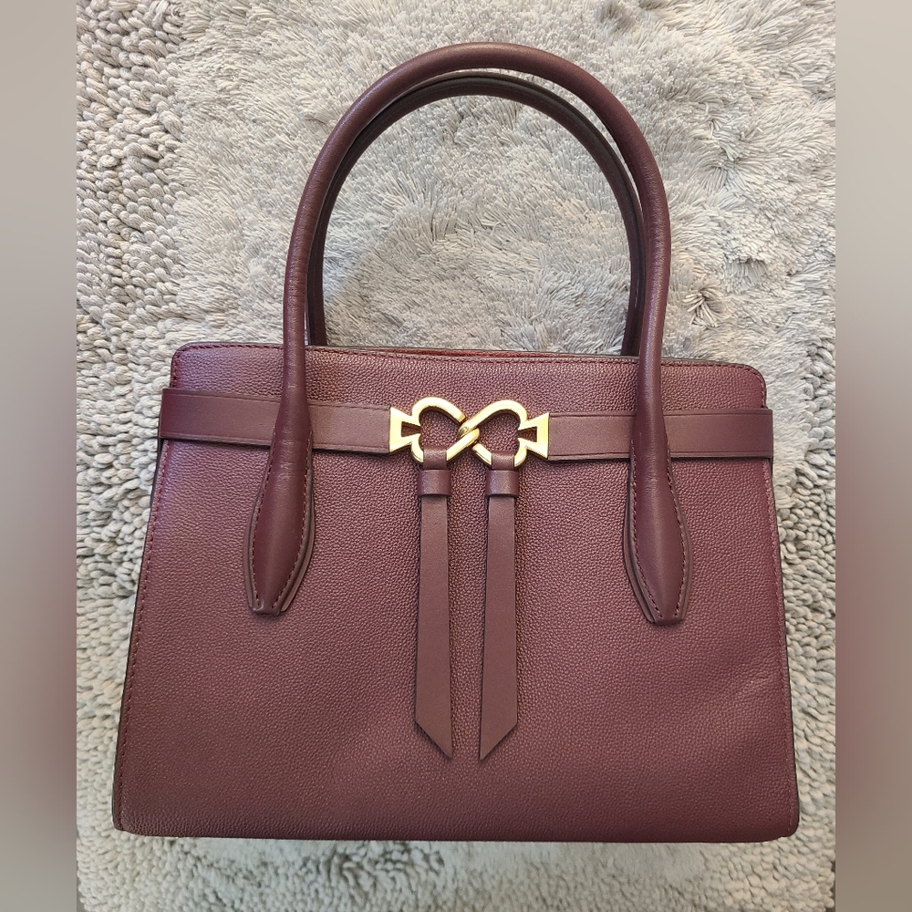 *SOLD*  Kate Spade New York Toujours Medium Leather Satchel Cherrywood MSRP $384